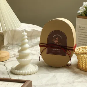 Christmas tree scented candle gift box set with elegant design for home decor and holiday gifting.