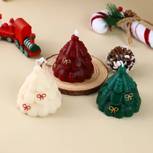 Weihnachtsbaum Duftkerze Heimdekoration festliche Party Geschenk Set schönes Schleife Design