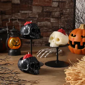 Halloween gothic skull scented candle handmade spooky ghost festival home decor ornament