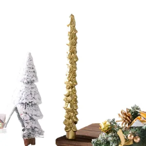 Christmas gold tree shaped candle long stem holiday home decoration aromatic wax ornament