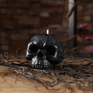 Halloween gothic handmade skull shaped scented candle creative ghost festival decor