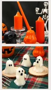 Halloween ghost scented candles atmospheric gift holiday decor smokeless wax ornaments