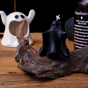 Bougie parfumée fantôme noir d'Halloween décoration d'intérieur cadeau de fête