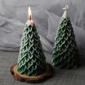 Handmade Christmas Tree Scented Soy Wax Candle Festive Holiday Party Home Decor Aromatherapy Winter Gift