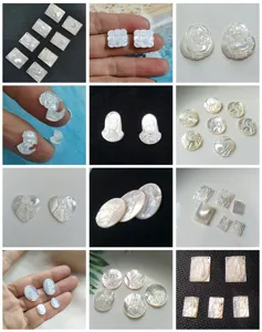 Natural white mother of pearl carved portrait shell pendants DIY jewelry making accessories