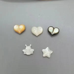 Natürliche Perlmutt Lose Perlen Biene Stern Herzform Geschnitzte Zwischenperlen Für DIY Schmuckherstellung Armband Zubehör