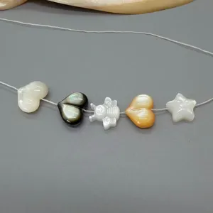 Natürliche Perlmutt Perlen Herz Biene Stern Formen für DIY Schmuck Zubehör Teile