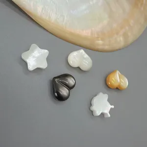 Natürliche Perlmutt Perlen in Stern und Herz Form für DIY Schmuckherstellung Accessoire.