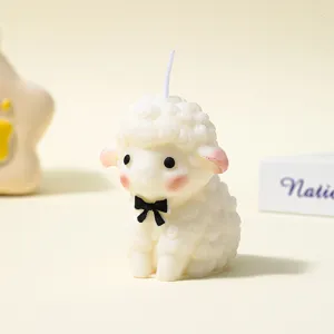 Cute sheep scented candle soy wax animal shape decorative candle for cute room decor