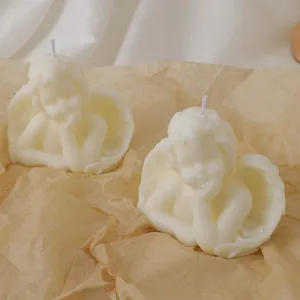Exquisite angel scented candle soy wax decorative piece for cozy home decor and romantic gifts.