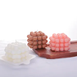 Candela profumata a forma di cubo di bolle per decorare la stanza e come regalo creativo.