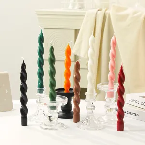 Spiraliges Gewinde Langer Stab Duftkerze Verdrehte Stumpenkerzen Sojawachs Aromatherapie Kerze Für Hochzeit Party Heimdekoration