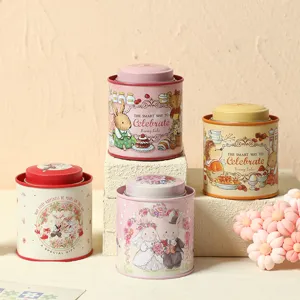 Cute rabbit tin cans for aromatherapy candles, french wedding gifts and home decor storage.