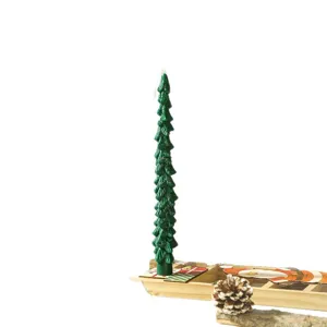 Christmas tree shaped long pillar scented candle for holiday home and table decor