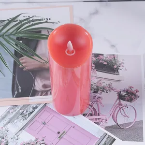 Bougie électronique LED pour fête d'anniversaire mariage décoration ambiance rouge vif