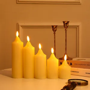 LED electronic candles pillar flameless remote control wedding birthday home decor set