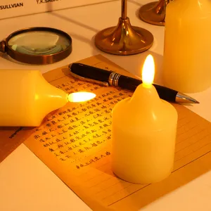 Bullet shaped LED electronic paraffin candle for romantic home decor wedding birthday party lighting props