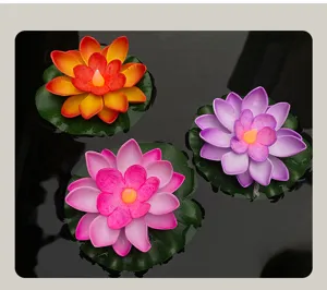LED wasserdichte schwimmende Lotus Kerze Licht für Teich Pool Wasser Dekoration Wunsch.