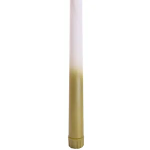 LED taper candle flameless electronic church decorative candle gradient gold white 1pc