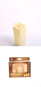 LED drip wax candle set for party and wedding decoration with realistic flame effect.