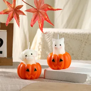 Halloween Kürbis Welpe Geist Duftkerze kreatives festliches Geschenk gemütliche Deko