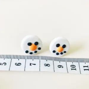Handgemachte Fimo Schneemann Ohrstecker süße Winter Weihnachts Schmuckgeschenke für Damen