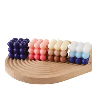 Gradient cube bubble scented soy wax candles set home decor aesthetic room decoration gift