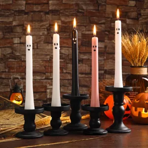 Halloween Ghost Scented Candle Long Tapered Soy Wax Candle Party Atmosphere Decorative Ghost Candles Home Decor