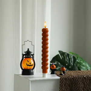 Bougie électronique LED citrouille Halloween déco fête ambiance accessoire détail vue