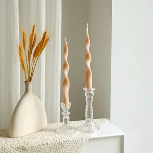 25cm spiral scented soy wax candle long stick aesthetic home decor atmosphere tabletop display