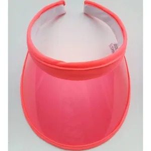 Neuer PVC leerer Sonnenhut transparente rosa Kappe für Damen Herren Sommer UV-Schutz.