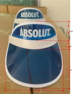 Transparenter PVC Sonnenschirm Detailansicht, leere UV-Schutz Sommerkappe für Outdoor.