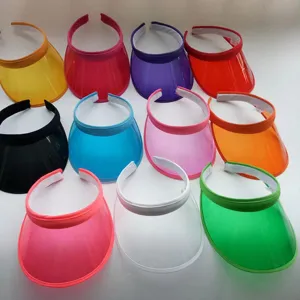 Bunter transparenter PVC Sonnenhut Visor Kappe, unisex Freizeit Outdoor Strand Sportmütze.