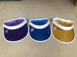 Transparenter PVC Sonnenschutzhut für Damen, bunte leere Mütze Anti-UV für Sommer.