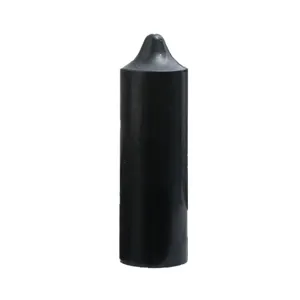 Bougie parfumée cylindrique noire pointue pour décoration de maison mariage accessoires photo.