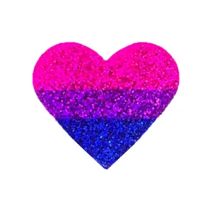 Broche cœur pailletée drapeau fierté arc-en-ciel badge coloré accessoire festival bijoux