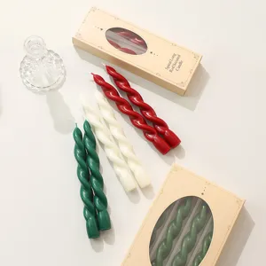 Spiralförmige Duftkerzen langer Stab gedrehte Wachskerzen Heimdeko romantisches Geschenk