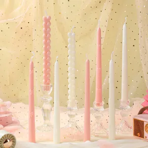 Bougies parfumées longues en forme de cœur cire de soja mariage fête table déco
