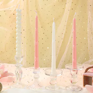 Ensemble bougie baton coeur photophore cristal diner romantique deco table details