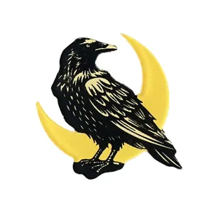Gotisch Rabe Mondsichel Haarspange Halloween Dunkle Krähe Haarnadel Gothic Schmuck Zubehör