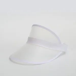 Transparenter PVC Sonnenschutz Visier Hut Detailansicht, ideal für Sommer und UV-Schutz im Alltag.