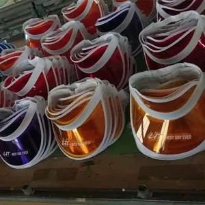 New transparent PVC empty top sun visor hat, unisex outdoor anti-UV UV protection cap.