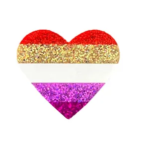 Broche cœur scintillante colorée pour femmes et filles accessoires de fête de festival