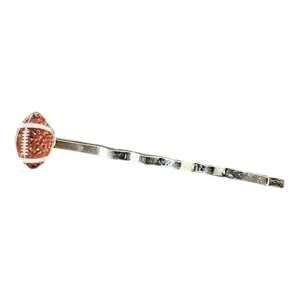 Shiny acrylic sports baseball bobby pin detail shot for women fashion hair styling accessories