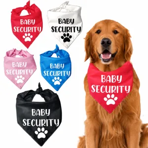 Printed Pet Bandana Triangle Scarf For Dogs Cats Security Pattern Polyester Neck Kerchief Saliva Towel Birthday Holiday Party Accessory