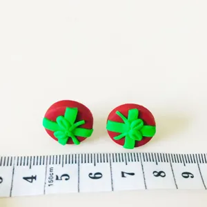 Weihnachtsgeschenkbox weiche Ton Ohrstecker süsse handgefertigte Ton Schmuck Accessoires