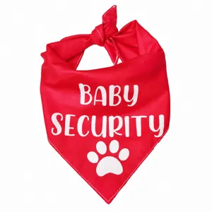 Red pet bandana cat dog bib triangular scarf family birth announcement pet accessory
