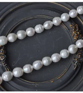 Natural baroque freshwater pearl beads 7mm threaded loose beads for DIY jewelry making craft