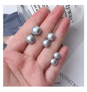 Grey freshwater pearl buttons, natural luster, ideal for DIY clothing, silk shirts and cardigans.