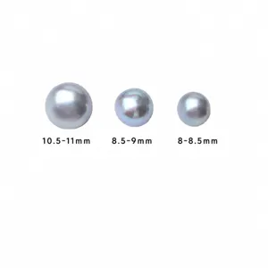 Natural freshwater gray pearl buttons size guide 10.5-11mm 8.5-9mm 8-8.5mm for DIY clothing